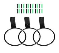 Riuulity Anneau de Support de Plante, Crochet de Jardinière Mural Robuste, Fer Métallique 6 Pouces, 3 Pièces, Intégration Permettant D'économiser de l'espace (5 Pouces et 3 pièces)