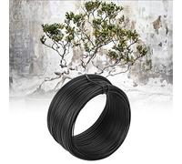 Riuulity Attache en Fil de Fer galvanisé, Attache Plate Noire Stable, Fabriquée à la Main pour le jardinage ; 0,55 Mm 100 Mètres pour Produits électroniques
