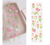 Riuulity Autocollant de Fleurs pour Journal Indésirable, étiquette de Décoration Jeune à la Mode, Style Ins Tendance pour L'artisanat, Matériau PET