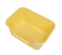 Riuulity Bac à Litière Extra Large avec Côtés Hauts et Dessus, Bac à Litière pour Chat, Antiadhésif, Facile à Nettoyer, Parois Intérieures Lisses, Anti-éclaboussures, Une Pièce en PP (Yellow)