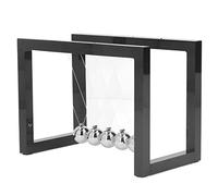 Riuulity Balançant Bureau Pendule Boule Lois de Conservation Démonstration Soulagement du Stress Cadeau pour la Famille Fer Acrylique 6,3 X 4,5 Pouces (Black)