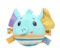 Riuulity Balle Sensorielle pour bébé, Hochet pour bébé avec Son froissé, Jouet en Peluche Musical Apaisant pour Nouveau-nés, Animal en Peluche Doux, Jouet pour nouveau-né (éléphant)