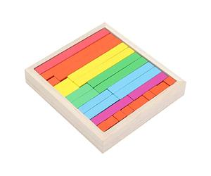 Riuulity Bâtons de Comptage en Bois, Kit de Tiges Cuisenaire Colorées, Tiges de Nombres Mathématiques éducatives pour Enfants, Boîte de Rangement Incluse