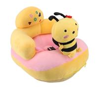 Riuulity Bébé Apprendre Assis Sièges de Soutien Chaise en Peluche Stable pour Intérieur Extérieur Batterie au Lithium Rechargeable pour les Nourrissons (Décor d’abeille)