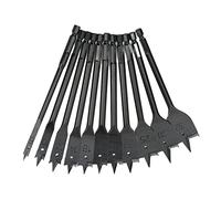 Riuulity Bit de Série Professionnelle Dure pour les Alésages en Bois Précis, Perceuse Plate à Tige Hexagonal avec des Spores de Coupe, Thermiquement avec HRC55 -HRC60, Kit 11pcs