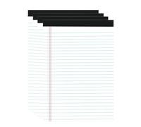 Riuulity Bloc-notes à Grandes Lignes, 5x20 Cm Lot de 4 Blocs Lignés, 50 Feuilles 100 Pages pour Usage Professionnel (4 pièces 12,7 x 20,3 cm, 50 pages.)