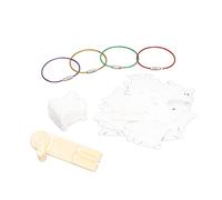 Riuulity Bobines de Fil en Plastique, 100 Pièces, Anneaux de Rangement en Métal, Enroulement Facile pour les Travaux D'aiguille, Cartes de Fil à Broder (WHITE)