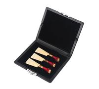 Riuulity Boîte à Anches de Basson, étui en Bois Léger avec Coussin Intérieur Doux pour 3 Anches, Parfait pour Les Amateurs de Basson, Noir, 54 G