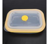 Riuulity Boîte à Lunch en Silicone de qualité Alimentaire de 600 Ml, Récipient Alimentaire Rectangulaire Portable Allant au -ondes avec Conception Pliante, pour les Activités de Plein Air (PURPLE)