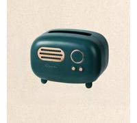 Riuulity Boîte à Mouchoirs Modèle Radio Rétro, Support de Papier de Bureau Créatif pour Cuisine, Salon, Chambre à Coucher, Matériau ABS Résistant à la saleté, Papier Facile à Changer, pour Bureau à