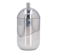 Riuulity Boîte de Coton-tige de Luxe Légère en Acier Inoxydable avec Couvercle, Support de Coton-tige en Matériau de qualité Supérieure pour la Décoration de la Maison, Rangement Idéal pour les