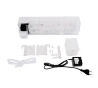 Riuulity Boîte de Filtre Suspendue pour Aquarium, Conception D'oxygénation en Cascade, Gain de Place avec Système de Filtration Progressive pour Eau Claire D'aquarium (Prise UE 220V)