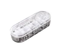 Riuulity Boîte de Gestion de Câbles en Plastique, Conception Compartimentée Transparente Multifonctionnelle pour Bureau et Voyage, PE Transparent 8.6oz