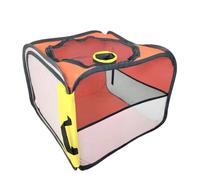 Riuulity Boîte de Séchage pour Chien, Grand Espace, Boîte de Séchage Portable pour Toilettage Mains Libres à la Maison, Pliable pour Sèche-Cheveux pour Petits Chiens et Chats (Orange)