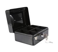 Riuulity Boîte de sécurité en Fer, Mini Organisateur Portable de Coffre-Fort pour Pièces de Monnaie, Boîte de Rangement Ignifuge et étanche pour la Maison (Petite Taille Noir)