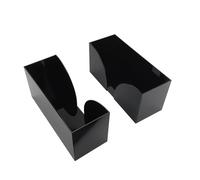 Riuulity Boîte Distributrice de Mouchoirs, Organisateur de Papier Facial en Acrylique, Support de Feuilles de Séchage, Minimaliste et Léger pour Bureau avec Rangement Facile pour Salle de (BLACK)