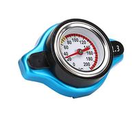 Riuulity Bouchon de Radiateur en Alliage D'aluminium Haute Pression avec Jauge de Température, Réglage Thermique pour Voiture, Remplacement Universel, ABS Durable (petite tête 1.3)