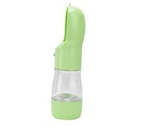 Riuulity Bouteille d'eau Portable Deux en Un pour Animaux de Compagnie avec Récipient à Nourriture, Bol à Boire Anti-Fuite pour Chien pour Voyage en Plein Air, Polycarbonate + ABS, 258 ML (Green)