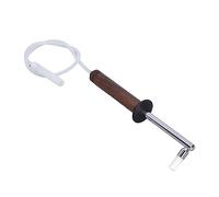 Riuulity Brosse de Nettoyage pour Machine à café avec Manche en Noyer, Résistante à la Chaleur, Anti-brûlure pour Machines à Expresso, Outil de Nettoyage Professionnel pour Cafetières,