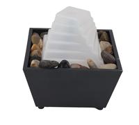 Riuulity Bureau D'intérieur Zen Table Fontaine d'eau USB Décoration de Table avec Lumière LED pour Salon Bureau Petite Taille Conception de Lumière Chaude