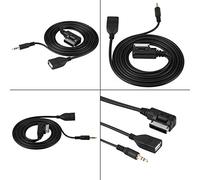 Riuulity Câble USB AUX pour C63 E200L CLS E S ML Classe qualité Audio Supérieure pour Le Streaming de Musique Longueur 150 Cm