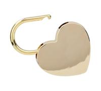 Riuulity Cadenas Vintage en Forme de Cœur, Serrure à clé Durable pour Boîte à Bijoux, Agenda et Petits Bagages, 45x59mm, pour Fournitures Artisanales Ménagères (faux or)