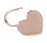 Riuulity Cadenas Vintage en Forme de Cœur, Serrure à clé Durable pour Boîte à Bijoux, Agenda et Petits Bagages, 45x59mm, pour Fournitures Artisanales Ménagères (Or Rose)