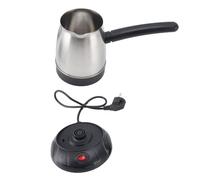 Riuulity Cafetière électrique Turque en Acier Inoxydable 600W 500ML avec Grande Poignée Amovible pour Usage Familial, Prise Ue 220V