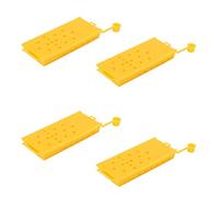 Riuulity Cage Apicole avec Conception en éponge, Outil de Transport pour Reine des Abeilles, Facile à Utiliser, en Plastique Jaune, 20 Pièces