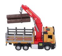 Riuulity Camion Forestier de Simulation, Modèle de Camion Forestier en Alliage 1:32 avec Lumières et Musique, Conception pour des Scénarios de Jeu Imaginatifs, fabriqué en Alliage (Yellow)