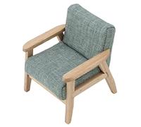 Riuulity Canapé Miniature pour Maison de Poupée, Fauteuil Fantaisie en Tissu Unique de Style Japonais, Modélisation Réaliste pour Les Fanatiques de la Maison de Poupée (Gris Vert)