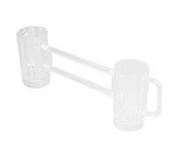 Riuulity Chope à Bière en Acrylique à Poignée Incurvée, Conception Ergonomique 430ml / 14.5oz, Verre Intérieur Lisse, étanche, pour Bar