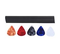 Riuulity Clip de Support pour Plectres de Guitare en Caoutchouc Noir, avec 5 Couleurs Aléatoires, pour Musiciens et Artistes