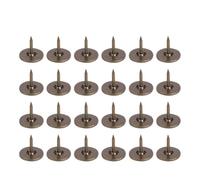 Riuulity Clou de Rembourrage Vintage à Tête Plate, épingle Décorative en Fer Bronze Cyan pour Boîte à Bijoux, 100 Punaises de Rembourrage (Diamètre 11MM * longueur totale 11MM)