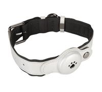 Riuulity Collier pour Chien en PU Souple, Collier pour Animaux de Compagnie élégant et Réglable pour L'entraînement et Le Camping, Boucle de Mallette de Rangement en Forme de Flèche (Silver)