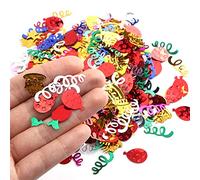 Riuulity Confettis de Fête en Sac de 60 G, Décor en Plastique découpé à la Machine de Couleur Vive, avec Style Mixte de Paillettes, pour la Décoration de la Maison de (Mélange à gâteau au ruban