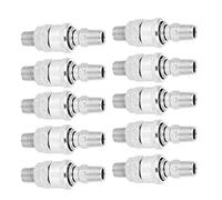 Riuulity Connecteur Rapide Autobloquant Type C Durable Ensemble | Acier inoxydable traité thermiquement, Connexion/déconnexion rapide, Convient pour tuyau d\'air, Résistant à une pression