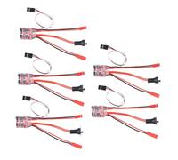 Riuulity Contrôleur de Vitesse électronique Fiable ESC brossé 30A pour Modèles de Voitures RC à échelle 1/24 5 Pièces