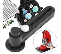 Riuulity Coupe-cercle de Papier pour Badges Portable, Outil de Découpe pour Photos et œuvres D'art avec Rayon Réglable Noir