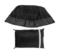 Riuulity Couverture de Cage pour Chien de 42 Pouces, Couverture de Chenil, Tapis de Cage pour Chien avec Panneaux en Respirante Bloquant la Lumière pour Les Caisses Métalli (Black)