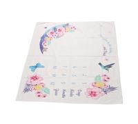 Riuulity Couverture Douce pour bébé, Environ 39,4 Pouces de Large, Motif Fleurs et Oiseaux, Calendrier de Première Année pour bébé, Cadeau Parfait, Tapis pour