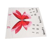 Riuulity Couverture Mensuelle pour bébé en Tissu Polyester avec Motif d'ailes de Papillon pour Nouveau-né, Tapis Multifonctionnel de Fond 39,4 X 39,4 Pouces