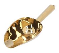 Riuulity Cuillère à Glace Lisse en Forme de U, Poignée Confortable, Seau à Glace en Métal Robuste pour Machine Glaçons de Réfrigérateur, 6.7oz (GOLD)