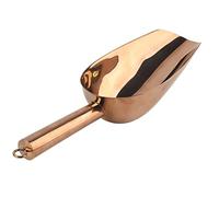 Riuulity Cuillère à Glace Lisse en Forme de U, Poignée Confortable, Seau à Glace en Métal Robuste pour Machine Glaçons de Réfrigérateur, 6.7oz (Or Rose)