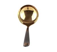 Riuulity Cuillère de Cuisson en Acier Inoxydable 304 Noir et doré pour Flocons D'avoine et Crème Glacée, 3,4 Onces