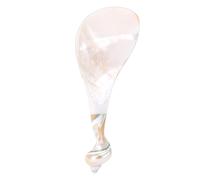 Riuulity Cuillère en Coquille Artisanale avec Poignée Ergonomique, Finition Nacrée pour la Maison et le Restaurant