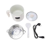 Riuulity Cuiseur électrique de Dortoir Pot électrique de 1,8 L avec Panier à Vapeur, Cuiseur Multifonctionnel Antiadhésif à Faible Teneur en Sucre, adapté à la Soupe de Riz (Prise UE 220V)