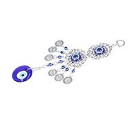 Riuulity Décoration Suspendue de Voiture avec Pompon de Couleur Vibrante, Mauvais œil, Pendentif en Alliage coloré de qualité Supérieure pour la Bonne Chance (Rond)
