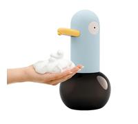 Riuulity Distributeur Automatique de Savon en Mousse en Forme de Canard, Rechargeable par USB, Capteur Rapide, Résistant à l'eau, pour la Cuisine Domestique, Silicone Bleu 400mL