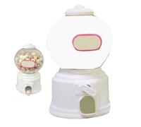 Riuulity Distributeur de Bonbons de Banque de Machine de Gumball d'enfants avec L'économie de Pièce de Monnaie de Jouet de Vente Remplaçable, pour Le Cadeau de Fête d'anniversaire d'enfants (White)